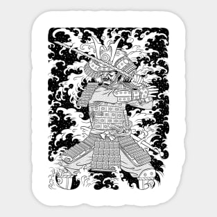 Ink Samurai wave Sticker